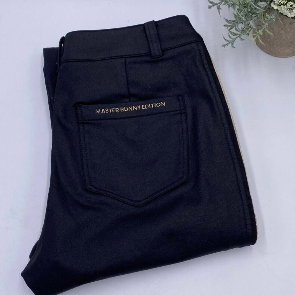 Master Bunny Edition Track‎ Pants Leggings Tuxedo Stripe Spell Out Black Size 0
